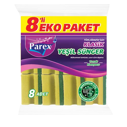 imgi_10_2107216-Klasik-Yesil-Sunger-Oluklu-8li CLASSIC NAIL SAVER SPONGE 8 PCS - Image 1