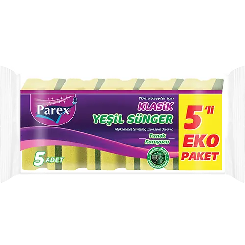 imgi_10_2107292-Klasik-Yesil-Sunger-Oluklu-5li CLASSIC NAIL SAVER SPONGE 5 PCS - Image 1